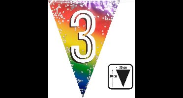 Boland - Folievlaggenlijn Rainbow '3' Multi - Regenboog - Regenboog