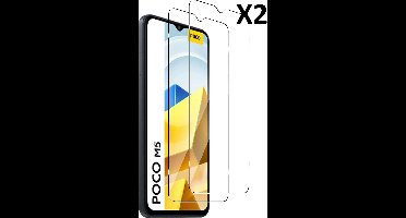 Screenprotector geschikt voor Xiaomi Poco M5 screenprotector Beschermglas 2 pack - Screenprotector geschikt voor Xiaomi Poco M5 screen protector glas