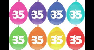 Haza Ballonnen - 35 jaar - leeftijd verjaardag - 16 stuks - 29 cm