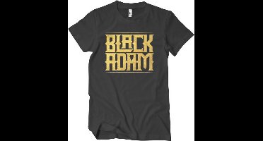 DC Comics Black Adam Heren Tshirt -2XL- Gold Logo Zwart