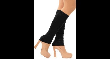 Partychimp Beenwarmers voor bij Carnavalskleding Dames Carnaval Accessoires Verkleedkleren Volwassenen - Zwart - Katoen/Polyamide/Elastaan - One-Size