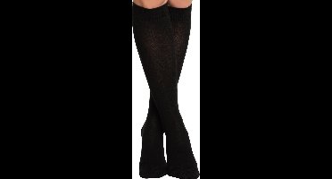 Partychimp Kniekousen Dames Carnaval Carnavalskleding Dames Carnaval Accessoires Verkleedkleren Volwassenen - Zwart - Katoen/Polyamide/Elastaan - One-Size