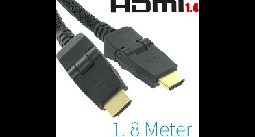 HDMI naar HDMI 1,8 Meter Met 2x 90° Connector