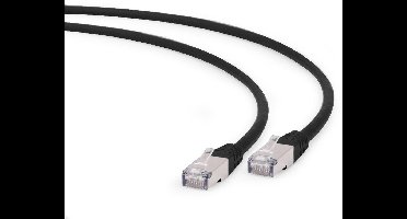 FTP Category 6 Rigid Network Cable GEMBIRD PP6A-LSZHCU-BK-0.5M Black 50 cm