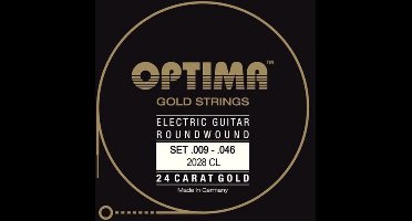 Optima E-Git.snaren,09-46,goudStrings Custom Light 2028CL - Elektrische gitaarsnaren
