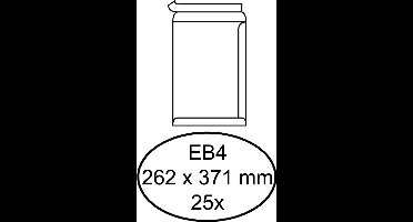 Envelop hermes akte eb4 262x371 zk 25st wit | 10 stuks