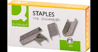 Q-CONNECT nietjes 24-6, verzinkt doosje van 1000 stuks