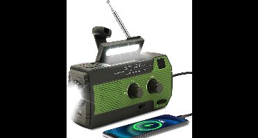 LeeuwenChoice® Noodradio Op Zon Energie - Met Handslinger - SOS Alarm Radio - Batterij & Powerbank