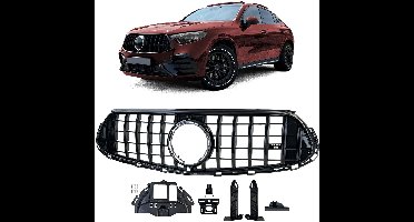 Sport Grill Voor Mercedes GLC X254 ook Coupé C254 vanaf 2022 Glans Zwart Panamericana Look GT AMG