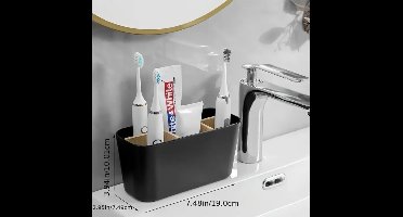 tandenborstel bakje large - Zwart - Sorteervakken | Anti-slip | Elektrische tandenborstelhouders | Handtandenborstelhouders