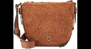 PINKO Zip Around Schoudertas Leer 28 cm - Dames - marrone - leone-antique gold