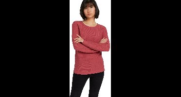 Tom Tailor - Gebreide trui van katoen - Maat XS - cozy pink