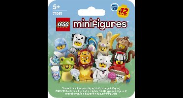 LEGO® Minifiguren Serie 28: Dierenkostuums - Verrassingsdoosje - 1 van de 12 Dierenfiguren Waaronder een Aap, Leeuw, Kikker en Konijn - Cadeautip voor Kinderen Vanaf 5 Jaar - 71051