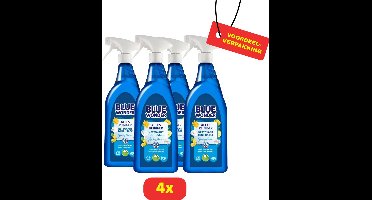 Blue Wonder - Allesreiniger Spray - Tegen Bacteriën & Virussen - 4 x 750ml - Voordeelverpakking