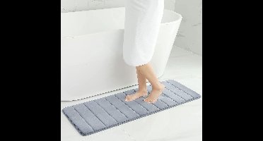 Badmat-40 x 120 cm-antislip-grijs-c