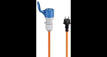 Camping stroomkabel | CEE 7/7 - CEE 3-pins 230V/16A | 3x 2,50mm | IP44 | 5 meter