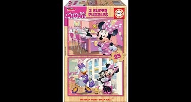 Educa HOUT: Minnie - 2 x 25 stukjes