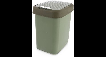 Prullenbak Plastic Groen 12 l - Afvalmand - Afvalemmer