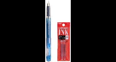 Platinum - Preppy Fountain pen Japan - Fine - 0,5 - BLAUW - vullingen ROOD