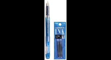 Platinum - Preppy Fountain pen Japan - Fine - 0,5 - BLAUW - vullingen LICHTBLAUW
