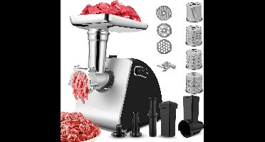 Elektrische Groentesnijder Multifunctioneel - Vleesmolen - Gehaktmolen - Uiensnijder