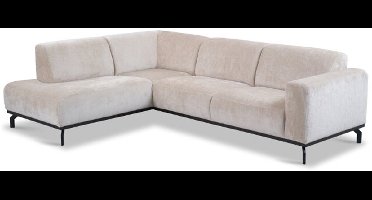 Hoekbank Avani met ottomane Links - Beige – 256x188x77 cm – Modern