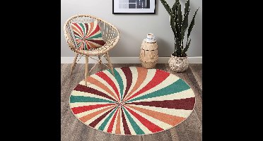 Stijlvol Wasbaar Antislip Vloerkleed Rond – Katoen & Polypropyleen – Voor Binnen Runden 270 3