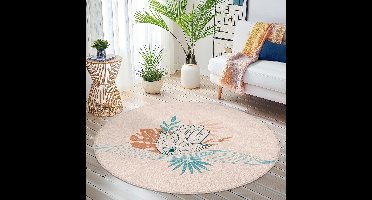 Stijlvol Wasbaar Antislip Vloerkleed Rond – Katoen & Polypropyleen – Voor Binnen Runden 493 1