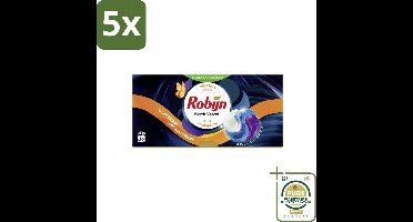 5 x Robijn – 3-in-1 Wascapsules – Black Velvet - 26 Capsules - Grootverpakking - Koffiezetapparaat