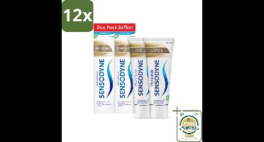 Sensodyne - Tandpasta - Multi Care - Complete Zorg - Duopack - 2 x 75 ml - Voordeelverpakking - 12 stuks - Tandpasta frisse adem - Tandpasta gezond tandvlees