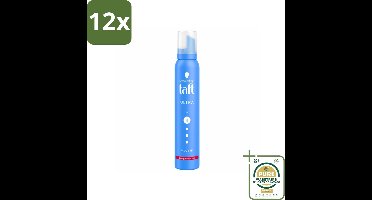 Taft - Haarmousse - Ultra 4 - Volumineuze fixatie - 200 ml - Voordeelverpakking - 12 stuks - Sterke fixatie - Haar styling