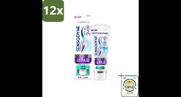 Sensodyne - Tandpasta - Clinical Repair - Deep Clean - Grondige Reiniging - 75 ml - Voordeelverpakking - 12 stuks - Sensodyne - Tandenpoetsen