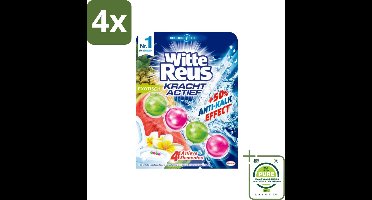 Witte Reus - Toiletblok - Kracht Actief Exotisch - Fris & langdurige geur - Voordeelverpakking - 4 stuks - Toiletreiniging - Fris toilet