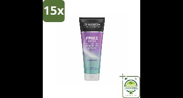 15 x John Frieda – Shampoo – Frizz Ease Weightless Wonder – Lichtgewicht verzorging – 250 ml - Grootverpakking - Pluisvrij Haar - Lichtgewicht Shampoo - Anti-pluis Shampoo - Fijn Haar - Glad Haar