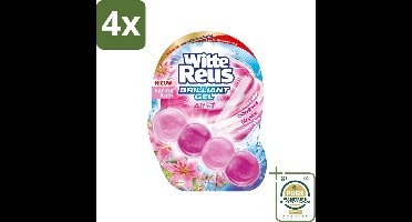 Witte Reus - Toiletblok Brilliant Gel - Spring Rain - 1 Toiletblok - Voordeelverpakking - 4 stuks - Gel toiletblok - Frisse geur