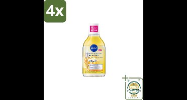 NIVEA - Micellair Water - Serum Verrijkt Stralend - Verwijdert Waterbestendige Make-up - 400 ml - Voordeelverpakking - 4 stuks - Gevoelige huid - Doffe huid