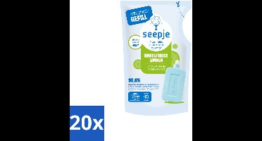 20 x Seepje - Afwasmiddel - Duurzaam & Herbruikbaar - Re-fill - Tintelfrisse Limoen Geur - 500 ml - Afwasmiddel Refill - Duurzaam Afwasmiddel - Limoengeur Afwasmiddel - Milieuvriendelijk Afwasmiddel - Herbruikbaar Afwasmiddel