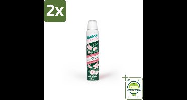 Batiste - Naturally Bamboo Fibre & Gardenia - Droogshampoo - Versterkt en Verfrist - 100% Natuurlijk - 200ml - Voordeelverpakking - 2 stuks - Droogshampoo - Bamboe