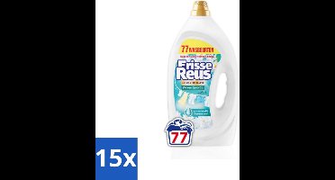 15 x Frisse Reus - Vloeibaar Wasmiddel - Lotus - Witte Was - 77 Wasbeurten - Witte Was - Vloeibaar Wasmiddel - Frisse Was - Was Kracht - Lotusbloemextract