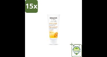 15 x WELEDA - Tandpasta - Calendula - 75 ml - Grootverpakking - Tandpasta - Natuurlijke Tandpasta - Biologische Tandpasta - Fluoridevrije Tandpasta - Mondverzorging