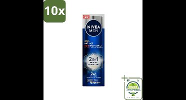 10 x NIVEA MEN - Anti-Age 2in1 Power - Hydraterende Crème Gezicht SPF 30 - 50 ml - Grootverpakking - Anti-ouderdom - Hydratatie - SPF 30 - Rimpels - Pigmentvlekken