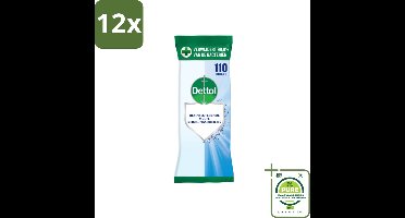 Dettol - Reinigingsdoekjes - Extra Grootverpakking - Gezinshygiëne - 110 Doekjes - Voordeelverpakking - 12 stuks - Reinigingsdoekjes - Antibacterieel