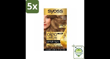 5 x SYOSS - Oleo Intense 8-60 Honing Blond - Haarverf - Zonder Ammoniak - Grijsdekking - Langdurige Kleur - Grootverpakking - Permanente Haarkleur - Haarkleur - Haarkleur Zonder Ammoniak - Haarkleuring - Olie-formule