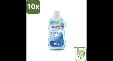 10 x Aquafresh Complete Care Mondwater - Fresh Mint - 500 ml - Grootverpakking - Mondwater - Tandenpoeder - Tandenborstel - Gebit - Tandplak