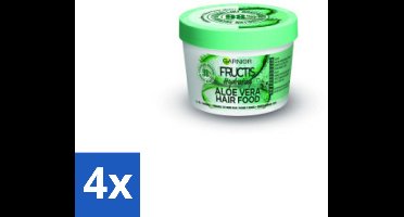 Garnier - Fructis Hair Food Aloe Vera - 3-in-1 Haarmasker - Normaal tot Droog Haar - 400 ml - Voordeelverpakking - 4 stuks