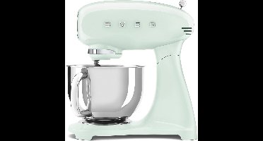 SMEG SMF05PGEU Keukenmachine - Keukenmixer - 1000W - 4,8L RVS Mengkom - 10 Snelheden - Planetaire Mengbeweging - Inclusief 4 Accessoires - '50s Style - Watergroen