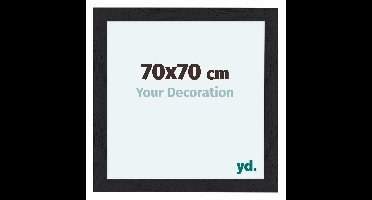 Your Decoration - Fotolijst 70x70 cm - MDF - Zwart Houtnerf - Como
