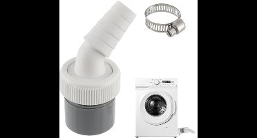 Afvoeradapter voor wasmachines - 1 1/4 inch aansluiting voor buis Ø 40 mm, ingang Ø 18-24 mm, met slangklem