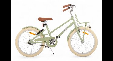 AMIGO Urban Meisjesfiets 20 Inch - Kinderfiets 31 cm - Lichtgewicht Aluminium - Met Terugtraprem en V-Brake - Groen