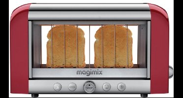 Magimix Vision Toaster - Rood - zichtbaar roosteren - Quartz techniek - 8 standen